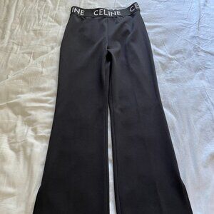 Celine Slightly Flared Black Leggings